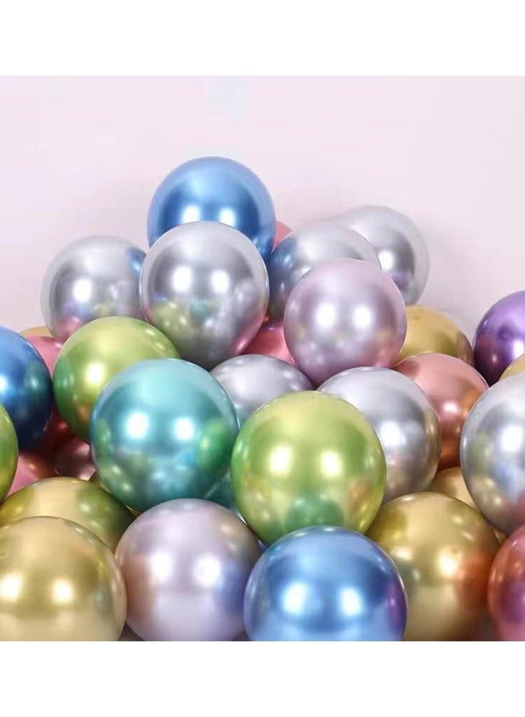 200-Piece High Quality Party Decoration  Metal Balloons Set，5Inch Green Metallic Balloon - Image 3